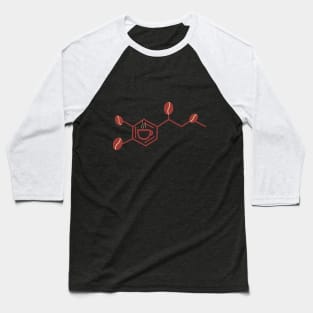 adrenaline molecule and coffee grains Baseball T-Shirt